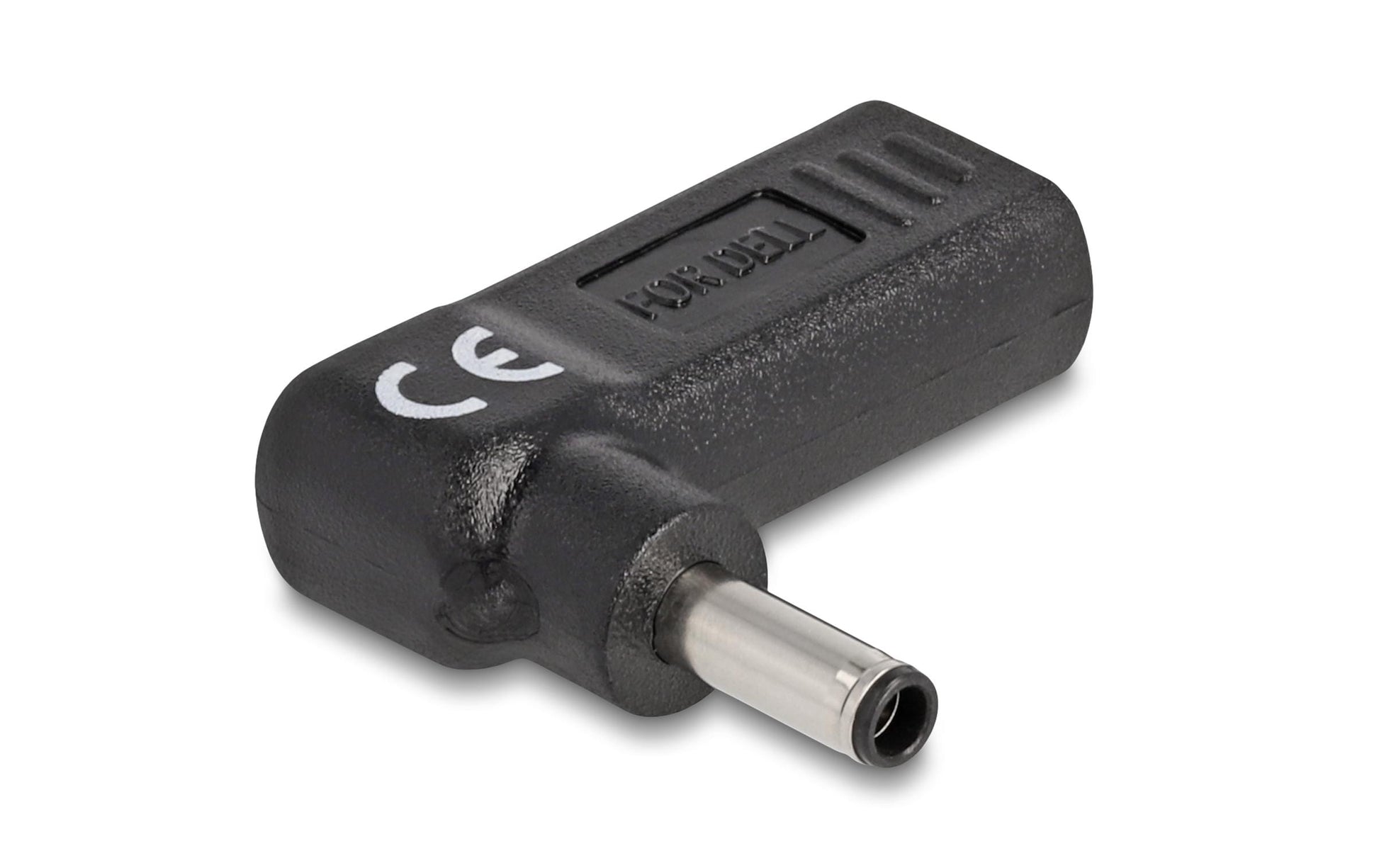 DeLOCK USB-C zu Dell 4,5 × 3,0 mm Adapter – 19,5 V, 3 A, 90° gewinkelt – für Dell-Laptops