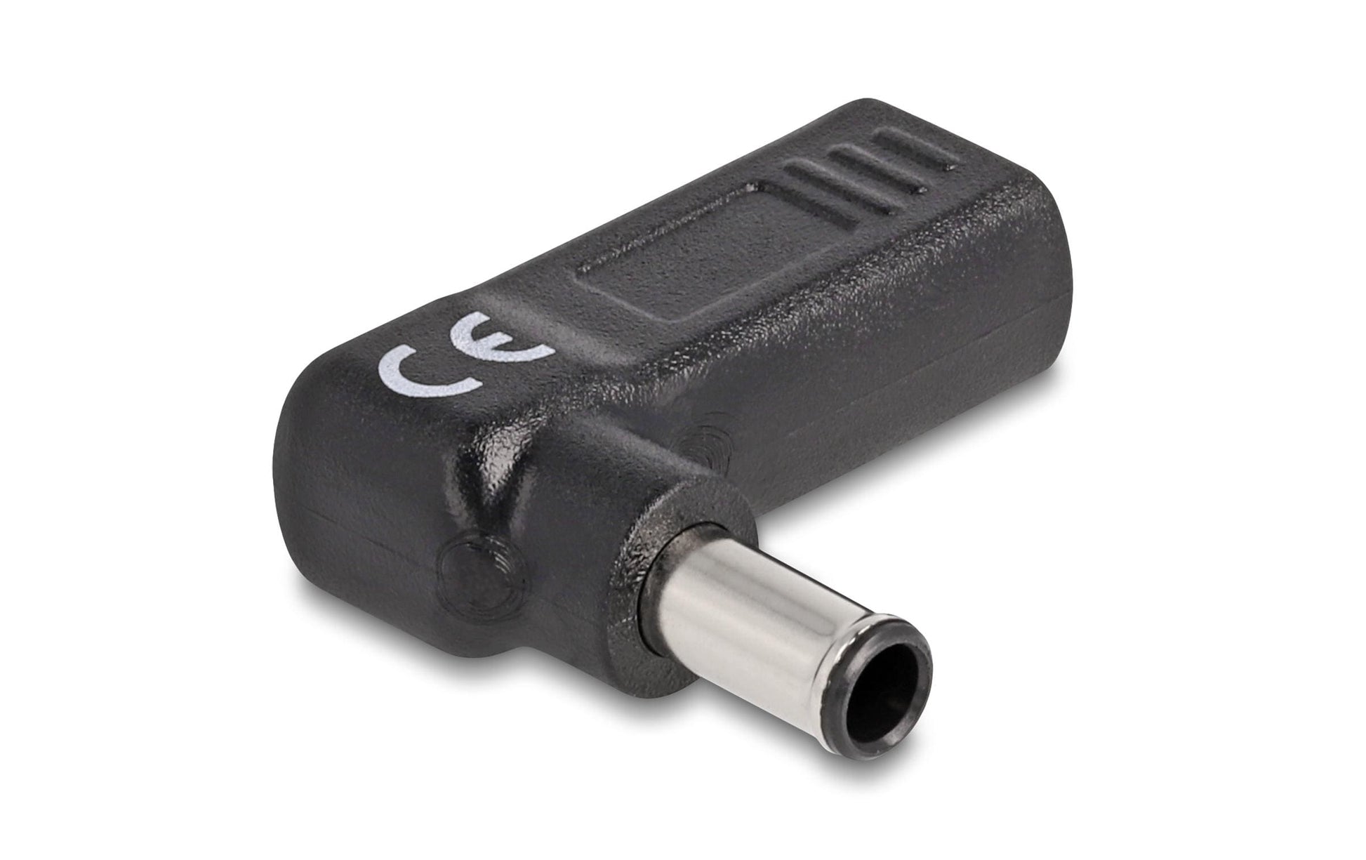 DeLOCK USB-C zu Sony 6,0 × 4,3 mm Adapter – 19,5 V / 3 A, USB-C Buchse, 90° gewinkelt – Schwarz – für Laptop