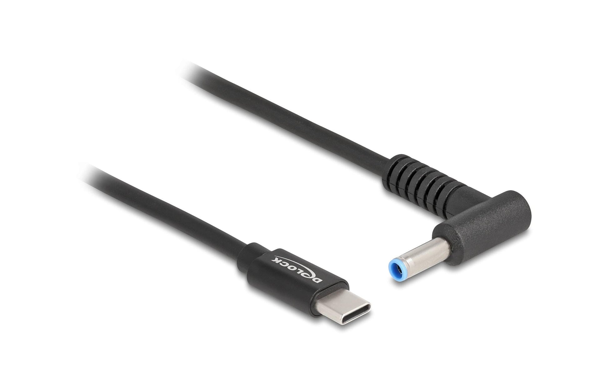 DeLOCK USB-C auf 4,5×3,0 mm Kabel – 1,5 m – Abgewinkelt – Schwarz – für HP