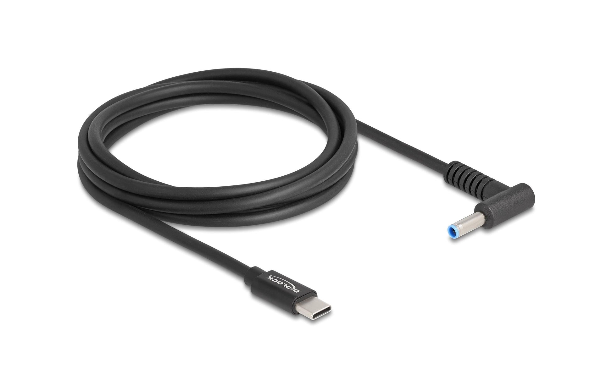 DeLOCK USB-C auf 4,5×3,0 mm Kabel – 1,5 m – Abgewinkelt – Schwarz – für HP