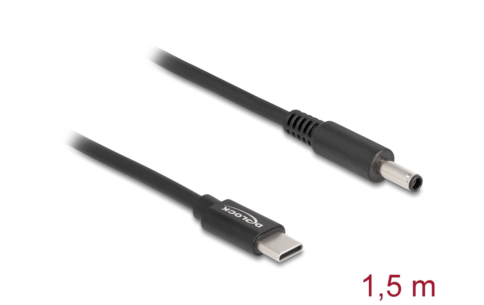 DeLOCK USB-C auf 4,5×3,0 mm Kabel – 1,5 m – Schwarz – für Dell