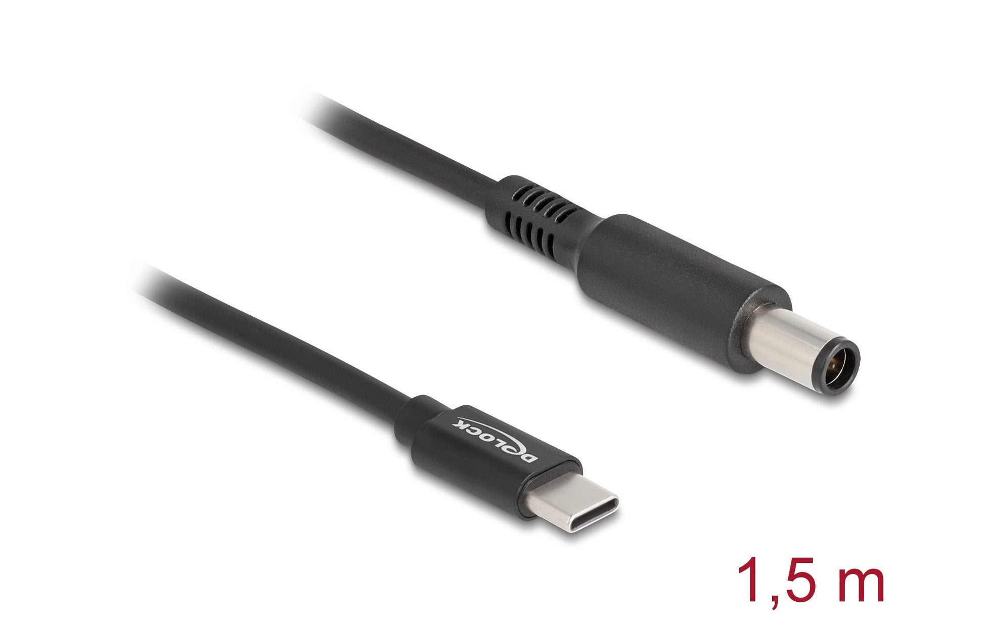 DeLOCK USB-C auf 7,4×5,0 mm Kabel – 1,5 m – Schwarz – für Dell