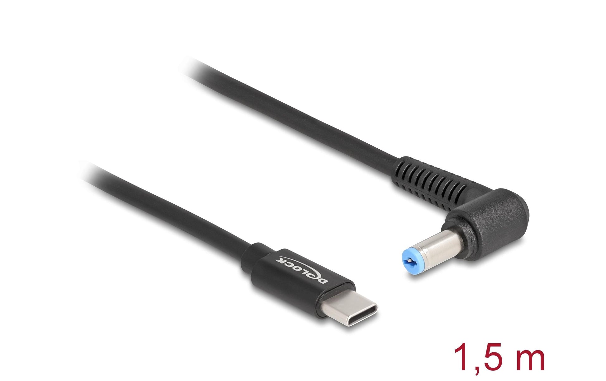 DeLOCK USB-C zu 5,5 × 1,7 mm Ladekabel – 1,5 m, 20 V – für Acer – Schwarz