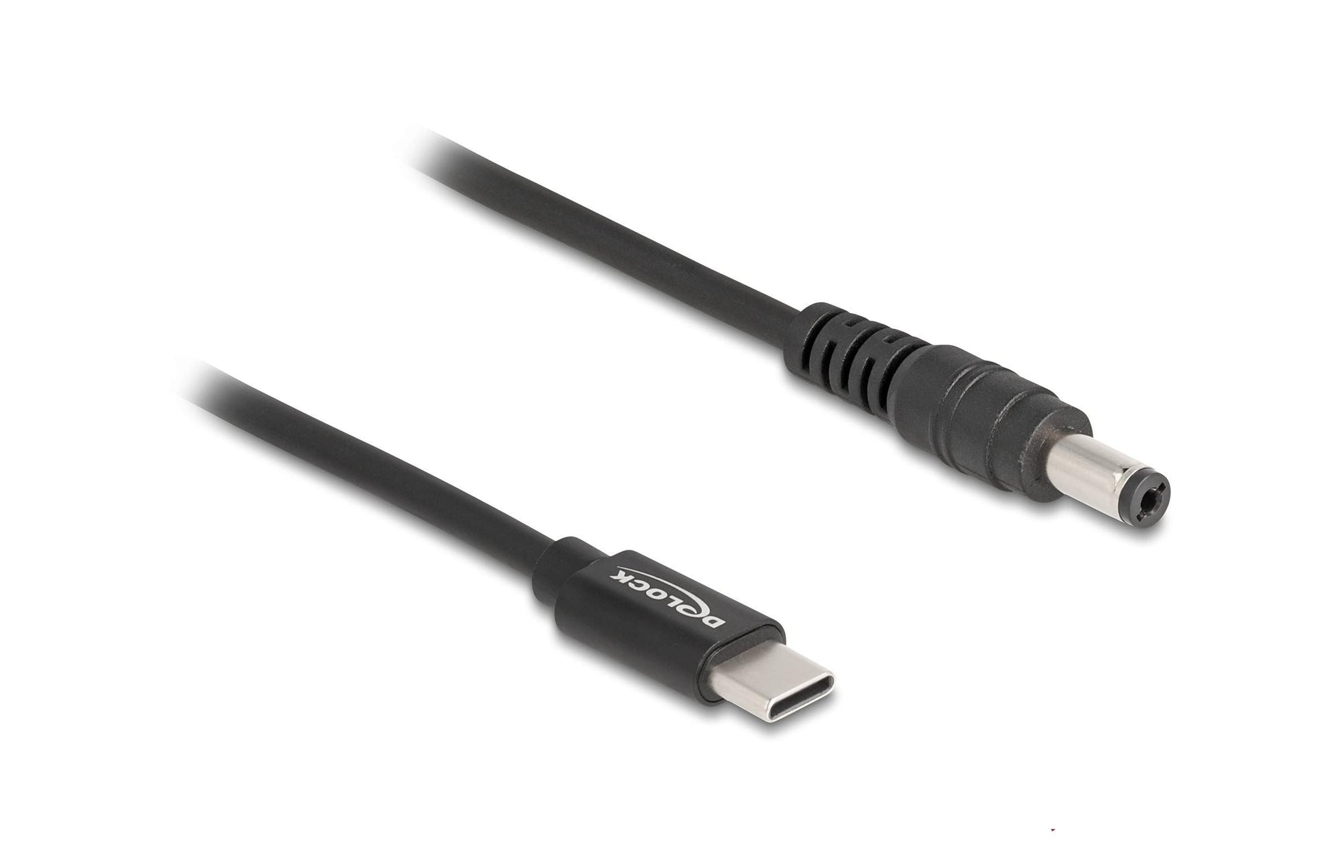 DeLOCK USB-C auf 5,5 × 2,1 mm Kabel – 1,5 m – Schwarz – für Notebook