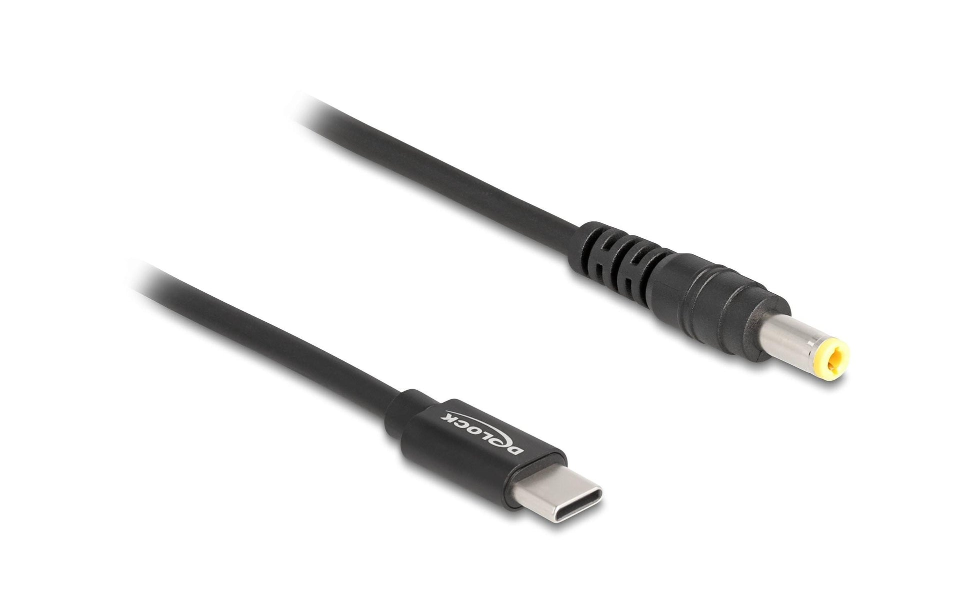 DeLOCK USB-C zu 5,5 × 2,5 mm Kabel – 1,5 m, 20 V – Schwarz