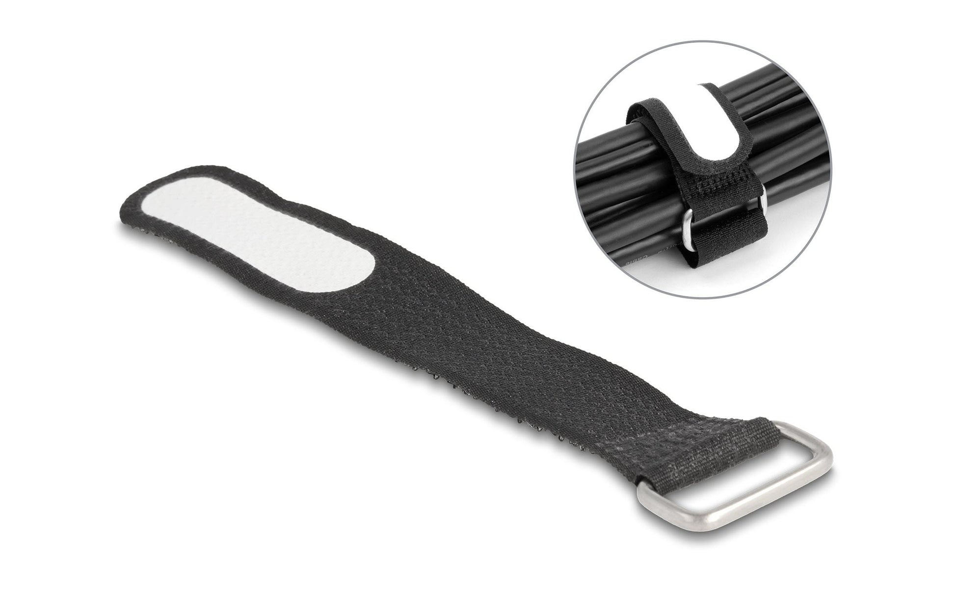 DeLOCK Klettkabelbinder, 20×127 mm, 5 Stk. – schwarz