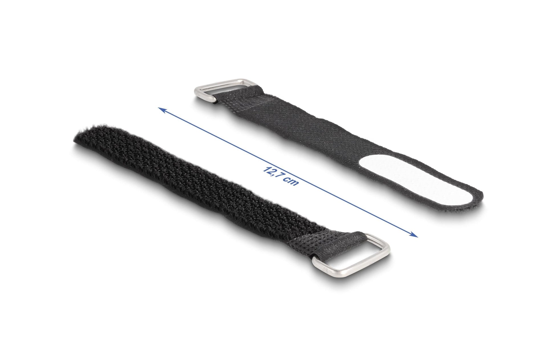 DeLOCK Klettkabelbinder, 20×127 mm, 5 Stk. – schwarz