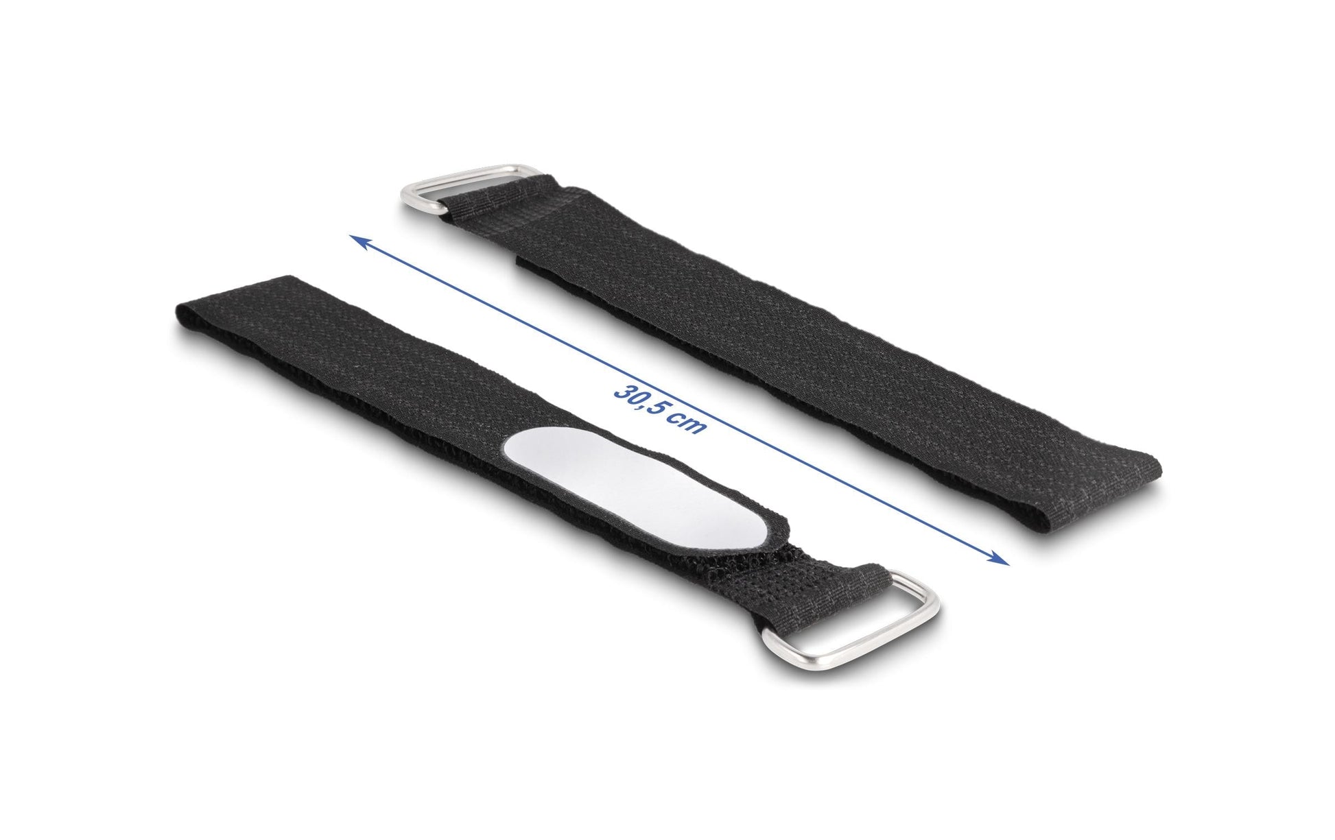 DeLOCK Klettkabelbinder, 25 mm × 0,31 m, Schwarz, 5 Stück