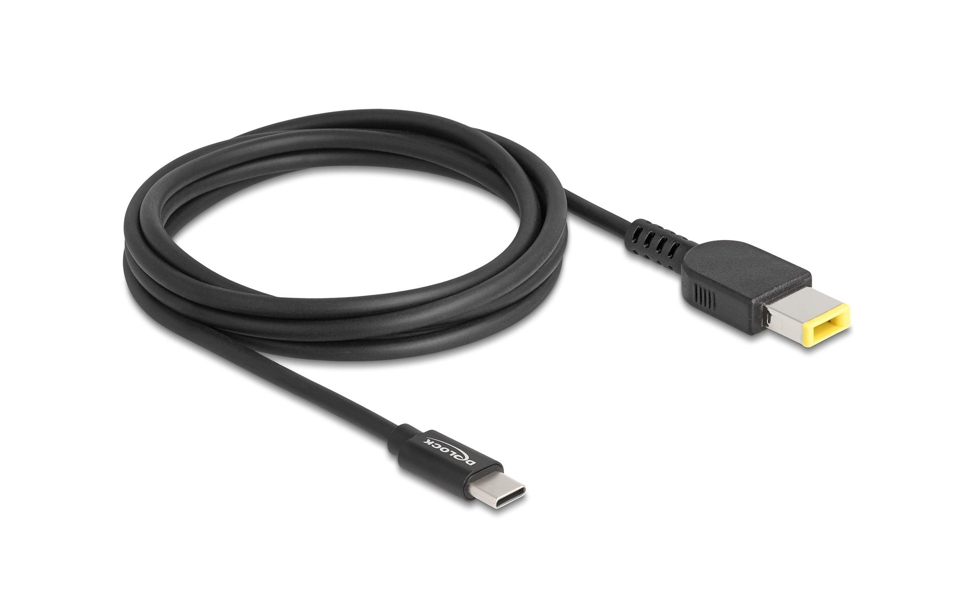 DeLOCK USB-C zu 11,0 × 4,5 mm Kabel – 20 V, 3 A, 1,5 m – Schwarz, für Lenovo