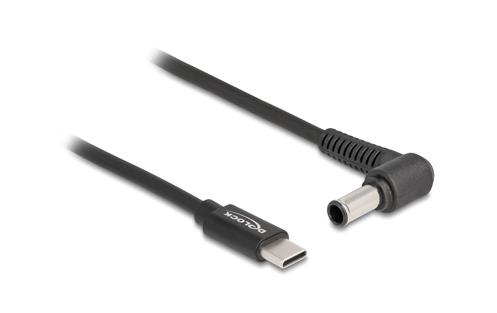 DeLOCK USB-Kabel USB-C auf 6,0×4,3 mm – 1,5 m – Abgewinkelt – Schwarz