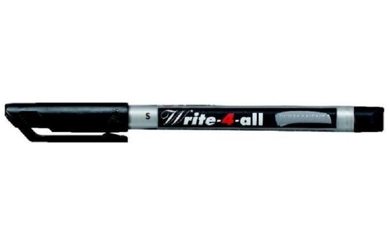 STABILO Write-4-all Permanentmarker – Rundspitze 0,4 mm – Schwarz – für Glas, Metall und Kunststoff