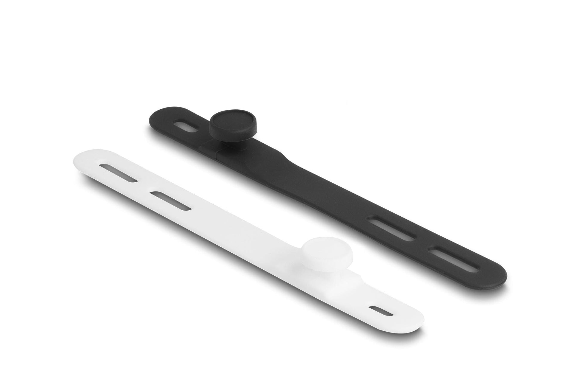 DeLOCK Softbinder 118 × 12 mm, Silikon, schwarz/weiss, wiederverwendbar, 10 Stk.