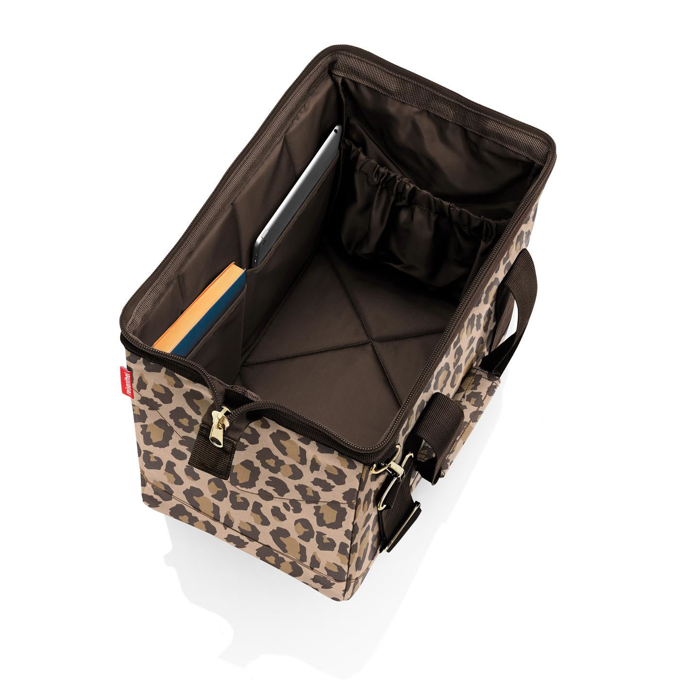 Reisenthel Umhängetasche Allrounder M – 18 l, Polyester, Leo Macciato, 40 × 33,5 × 24 cm