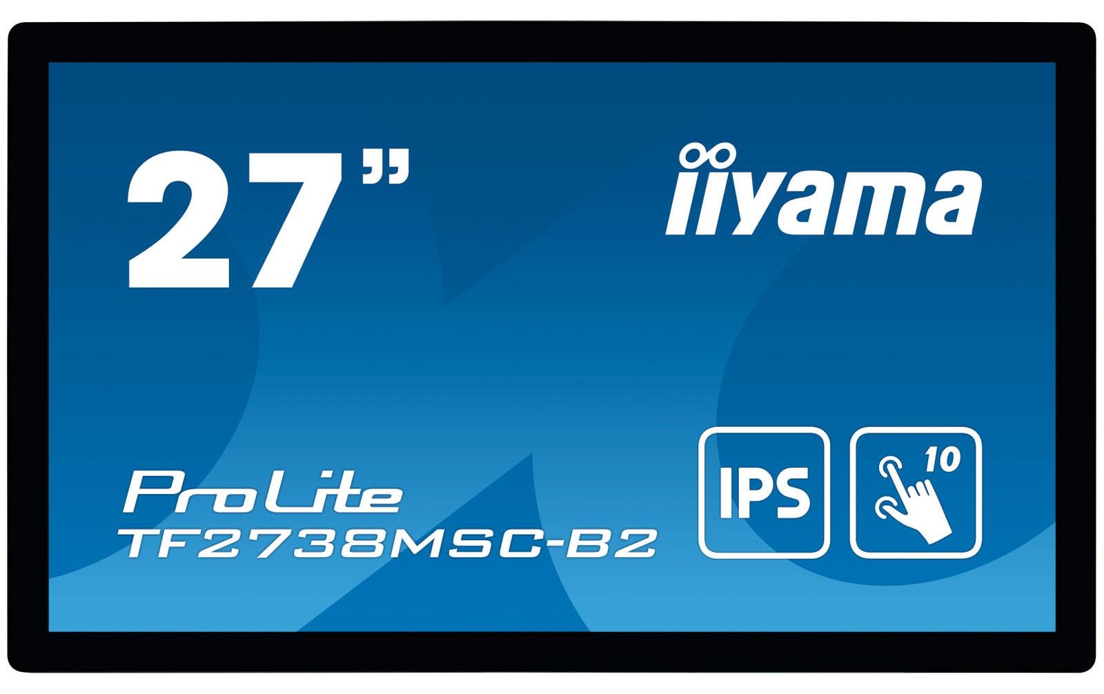 iiyama ProLite TF2738MSC-B2 – Monitor, 27", 1920 × 1080 (Full HD), Touch, Schwarz