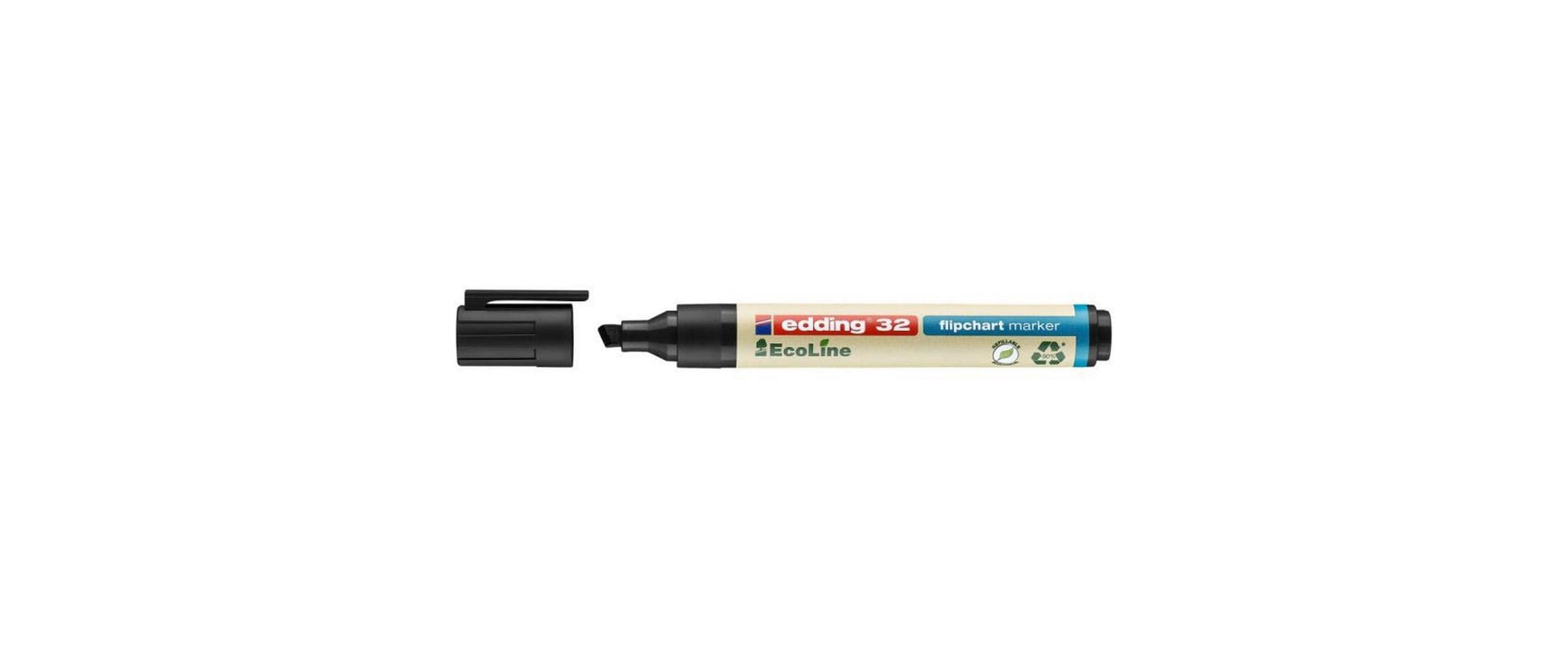 Edding Flipchart-Marker 32 EcoLine – Keilspitze 1,5-5 mm – Schwarz – Nachfüllbar