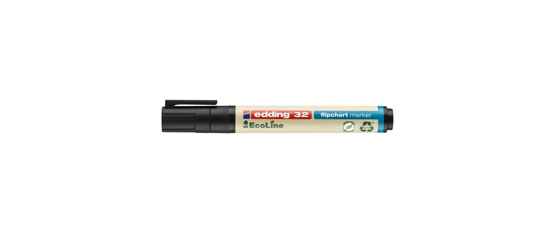 Edding Flipchart-Marker 32 EcoLine – Keilspitze 1,5-5 mm – Schwarz – Nachfüllbar