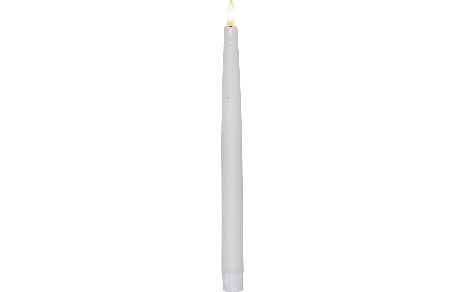 Star Trading LED-Dinnerkerze Flamme – 4er Pack, 28,6 cm, Warmweiss, Timer, Fernbedienung, Weiss