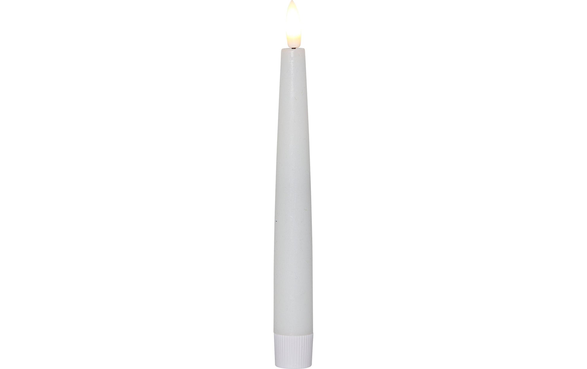 Star Trading LED-Kerze – 4-teilig, 20 cm, Timerfunktion, flackernd, weiss