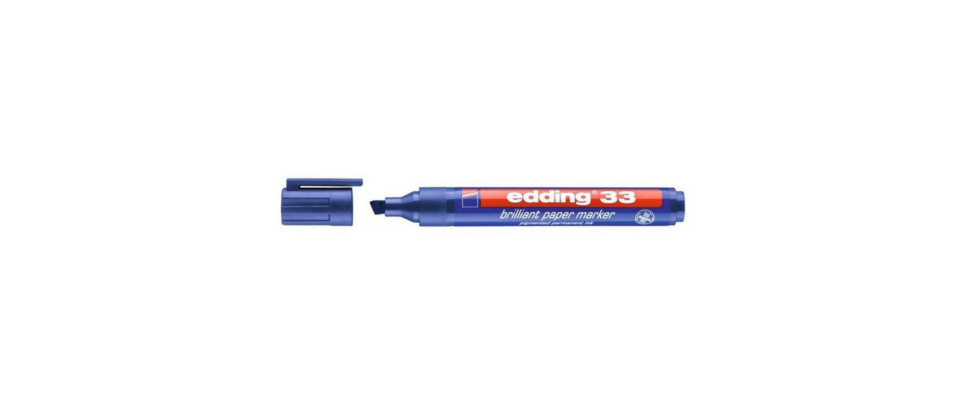 Edding Non-Permanent-Marker Brillant Paper Marker 33 – Keilspitze 1-5 mm – Blau – Nachfüllbar