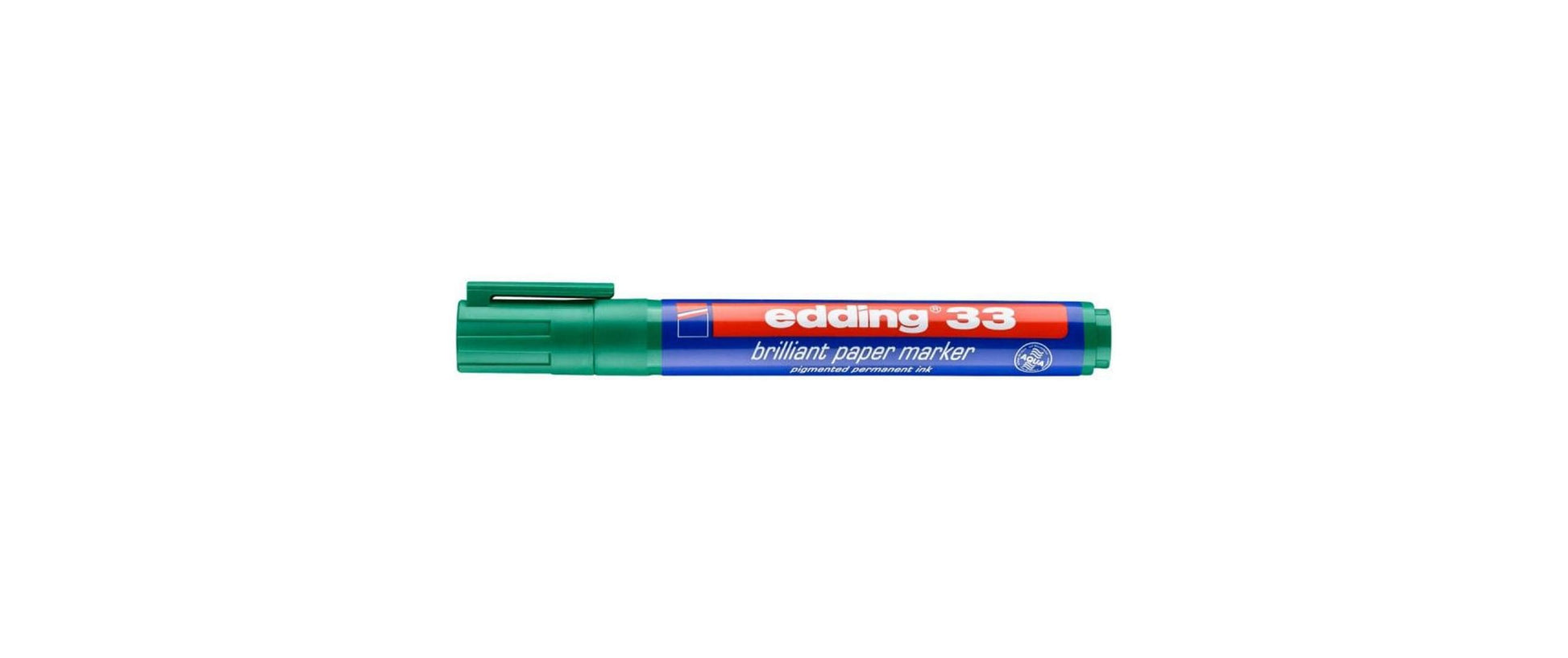 Edding Non-Permanent-Marker Brillant 33 – Keilspitze 1-5 mm – Grün – Nachfüllbar