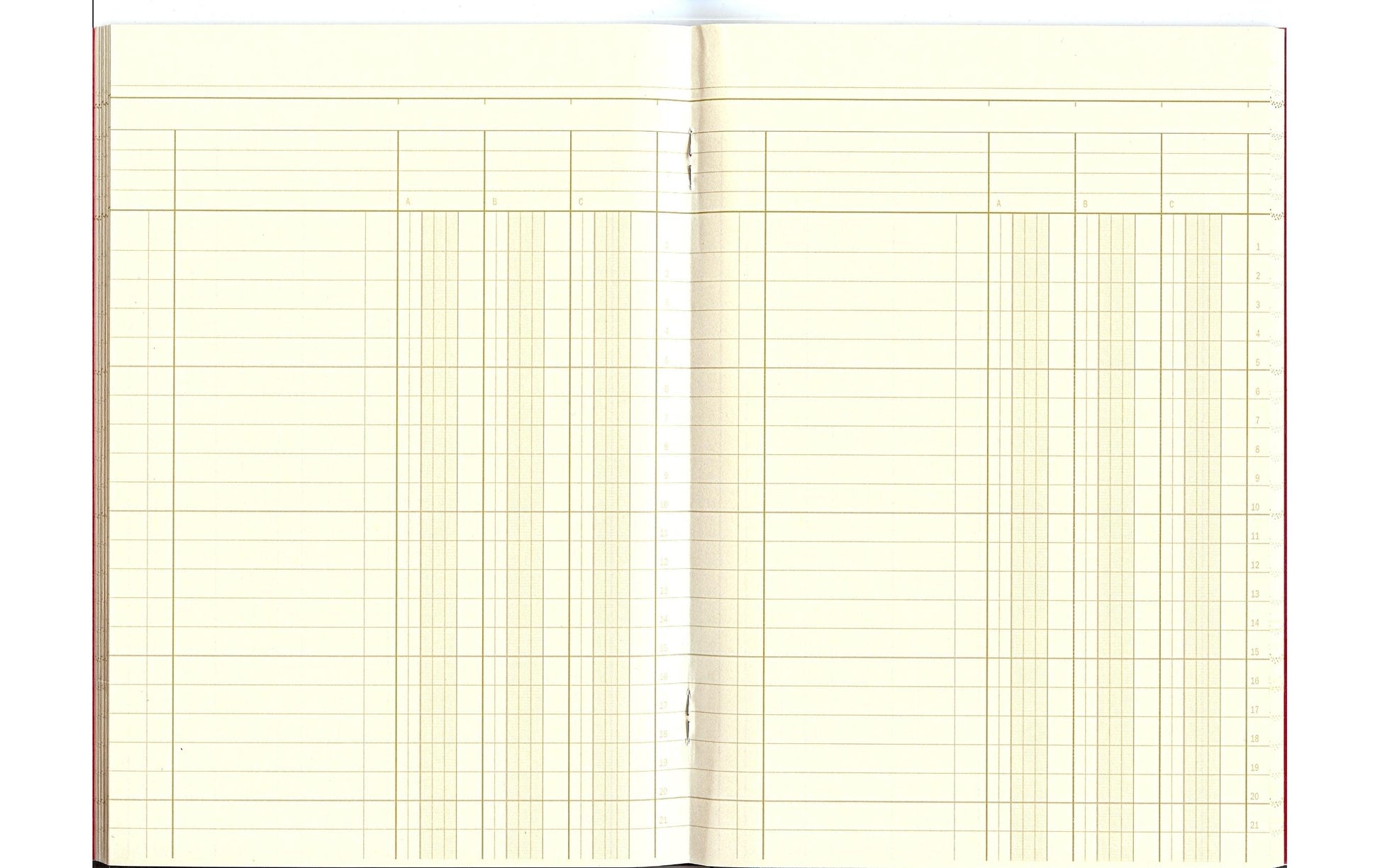 Simplex Statistikheft A5, liniert, Klammerheftung, Karton, 40 Blätter, 100 g/m² – rot