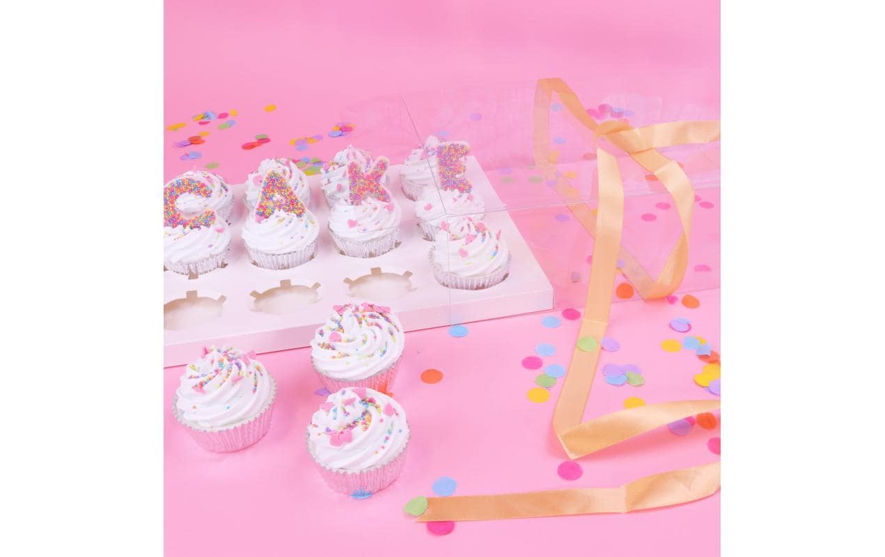 PME Vorratsdose 27 × 34 × 10 cm, Kunststoff, Transparent, für 12 Cupcakes
