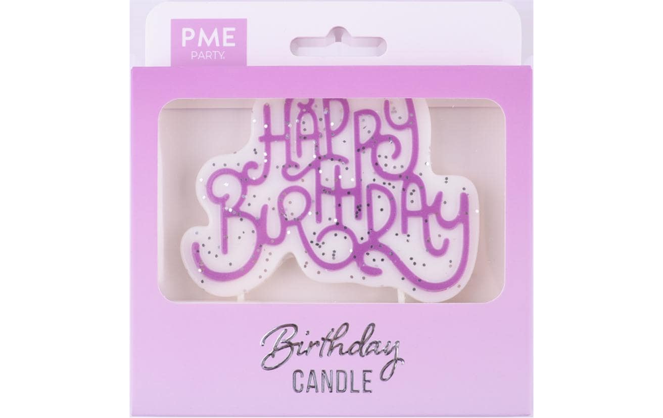 PME Geburtstagskerzen – Rosa – 7 × 10 cm – 1 Stk