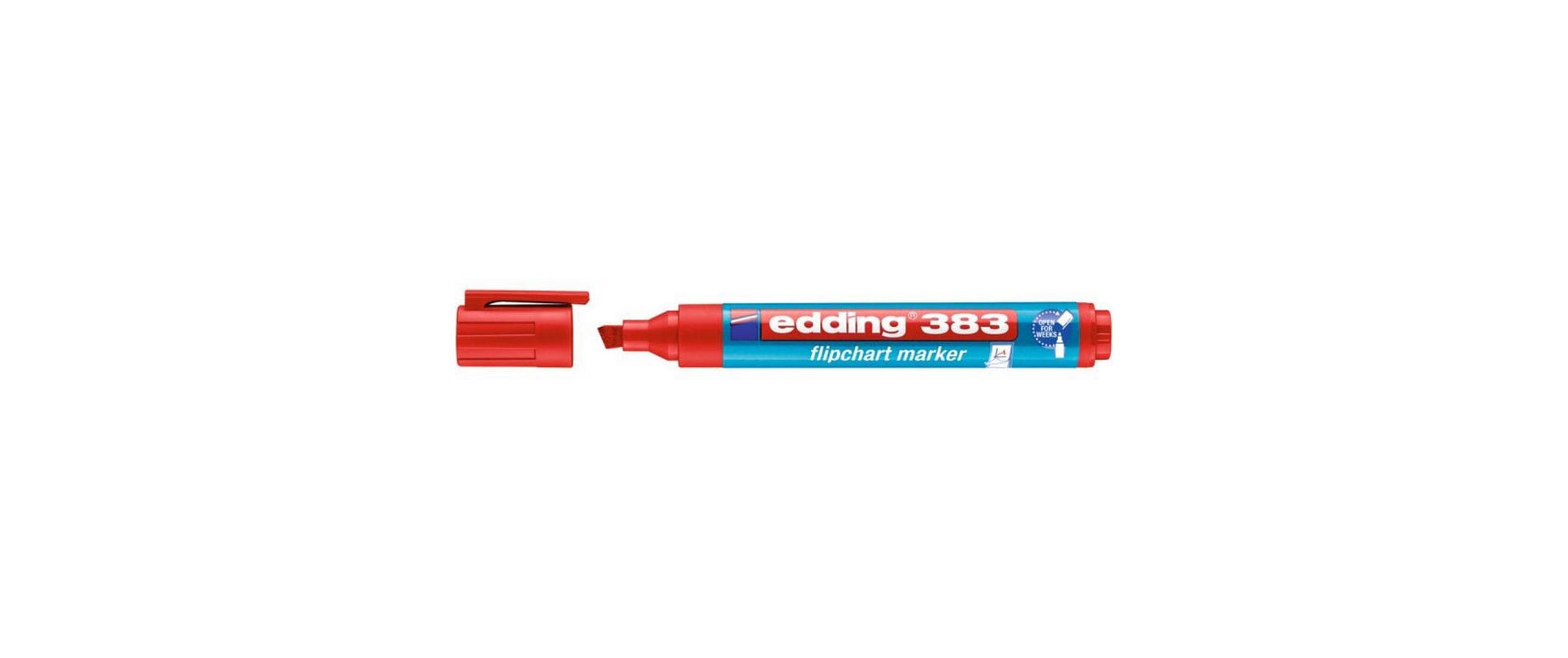 Edding Flipchart-Marker 383 – Keilspitze 1-5 mm – Rot – Nachfüllbar