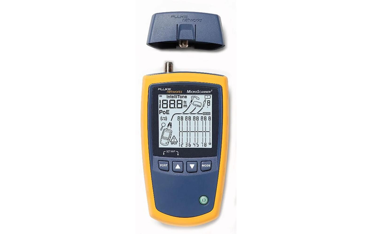 Fluke Mikroscanner 2 – Netzwerk-Kabeltester – RJ11/RJ45, PoE, LCD