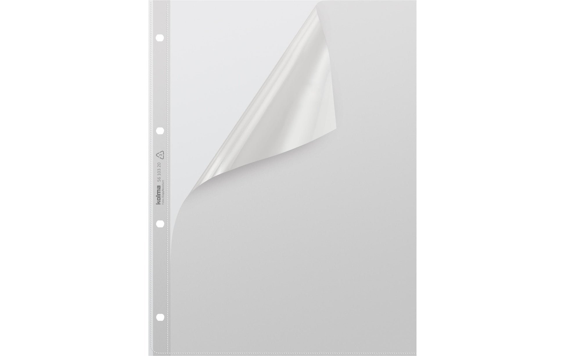 Kolma Sichtmappe A4 – 100 Hüllen, transparent, Kunststoff, glänzend, 85 µm