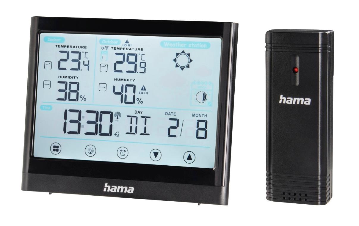 Hama Full Touch Temperatur-/Feuchtesensor – Kabellos, Innen/Aussen