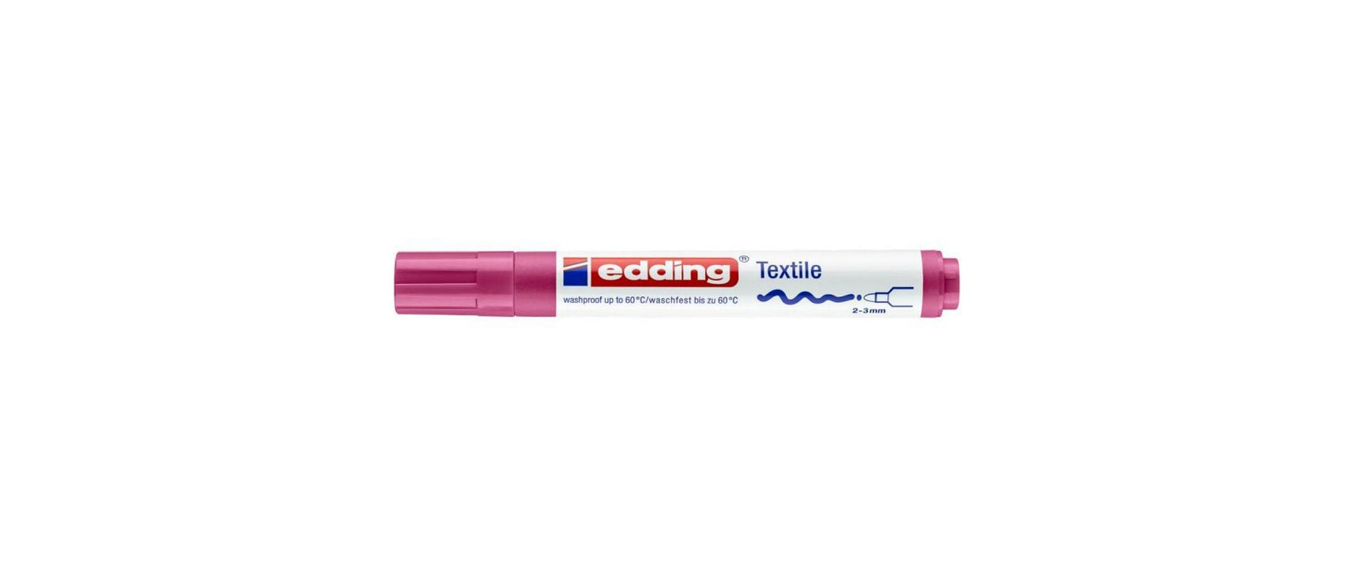 Edding 4500 Textilmarker – Rundspitze 2–3 mm – Karminrot – für Baumwolle, Leinen und Mischgewebe
