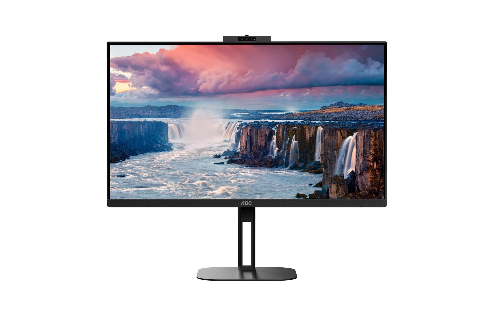 AOC Q27V5CW/BK – Monitor, 27", IPS, 75 Hz, 300 cd/m², Webcam, USB-C, Lautsprecher, VESA 100 × 100, Schwarz