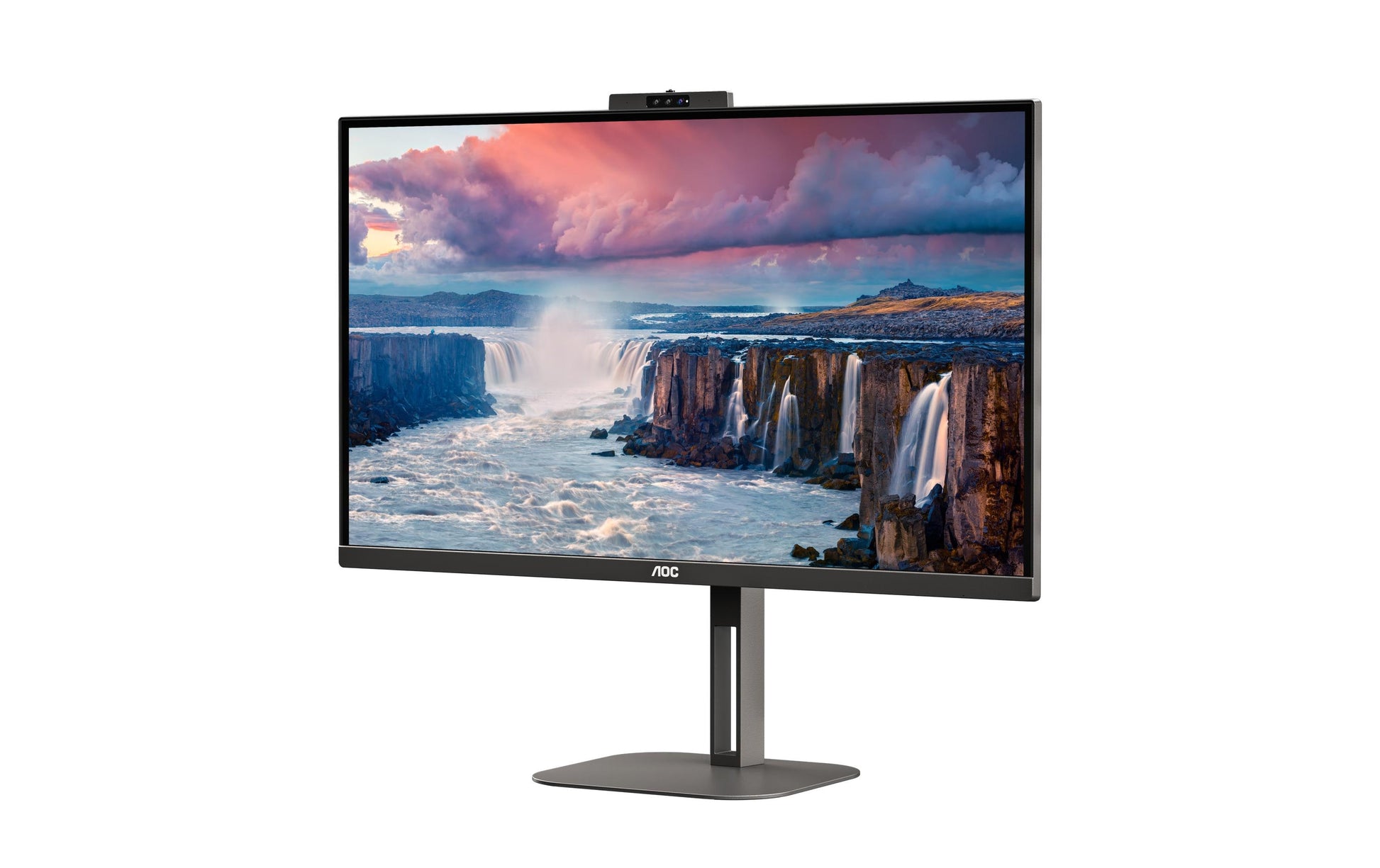 AOC Q27V5CW/BK – Monitor, 27", IPS, 75 Hz, 300 cd/m², Webcam, USB-C, Lautsprecher, VESA 100 × 100, Schwarz