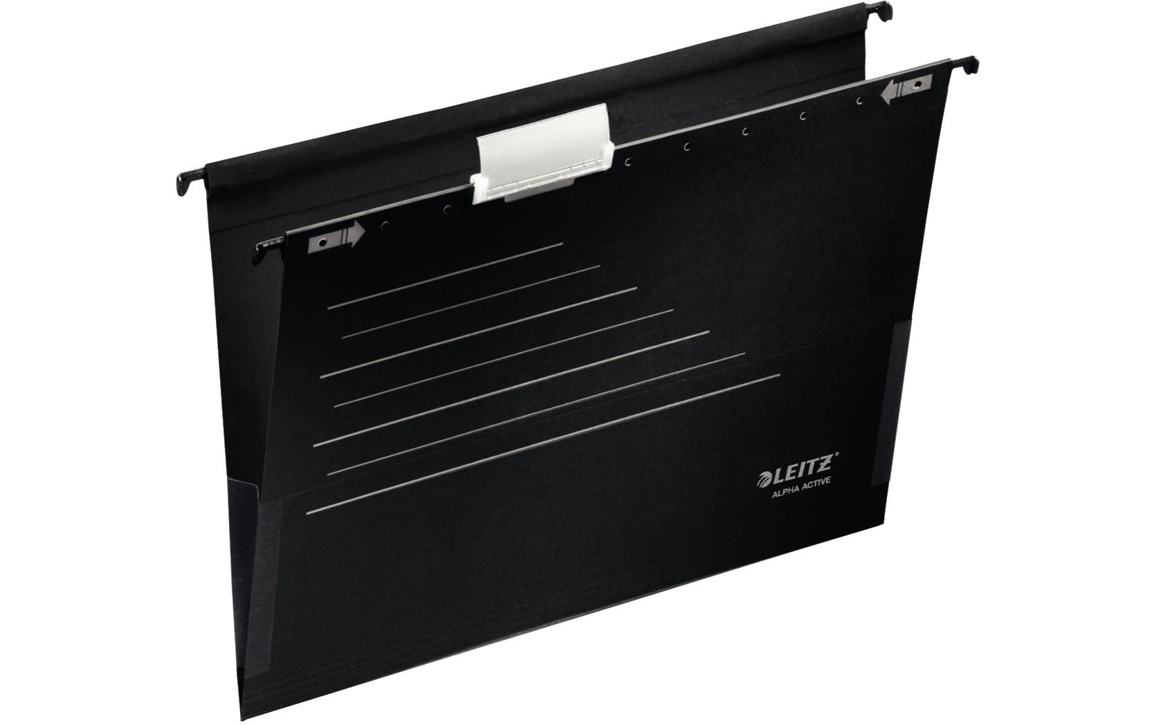 Leitz Hängetasche Alpha Active – für A4, Schwarz, Karton, 5 Stk.