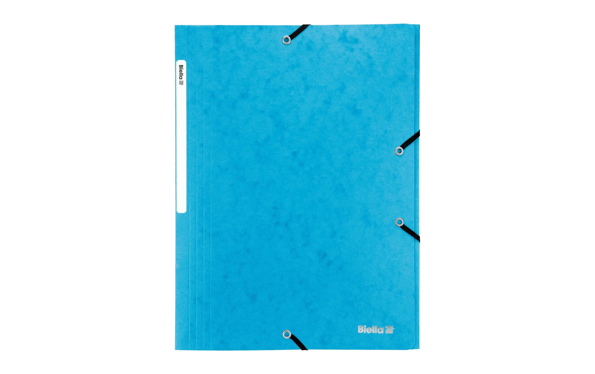 Biella Gummibandmappe A4 – Karton, Hellblau, 3 Klappen, bis 200 Blatt