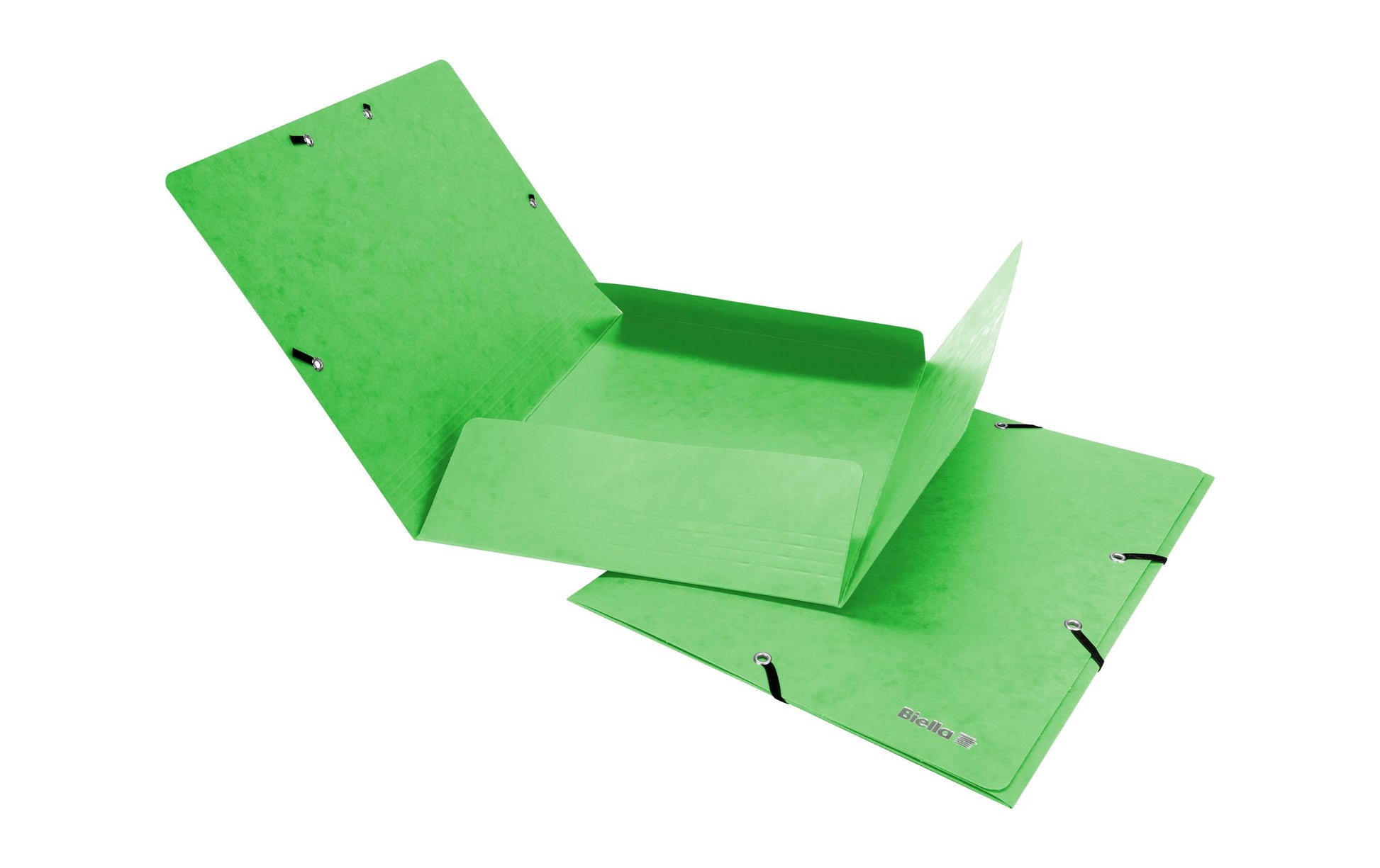 Biella Gummibandmappe TopColor A4 – 3 Klappen, Karton, Grün, bis 200 Blatt