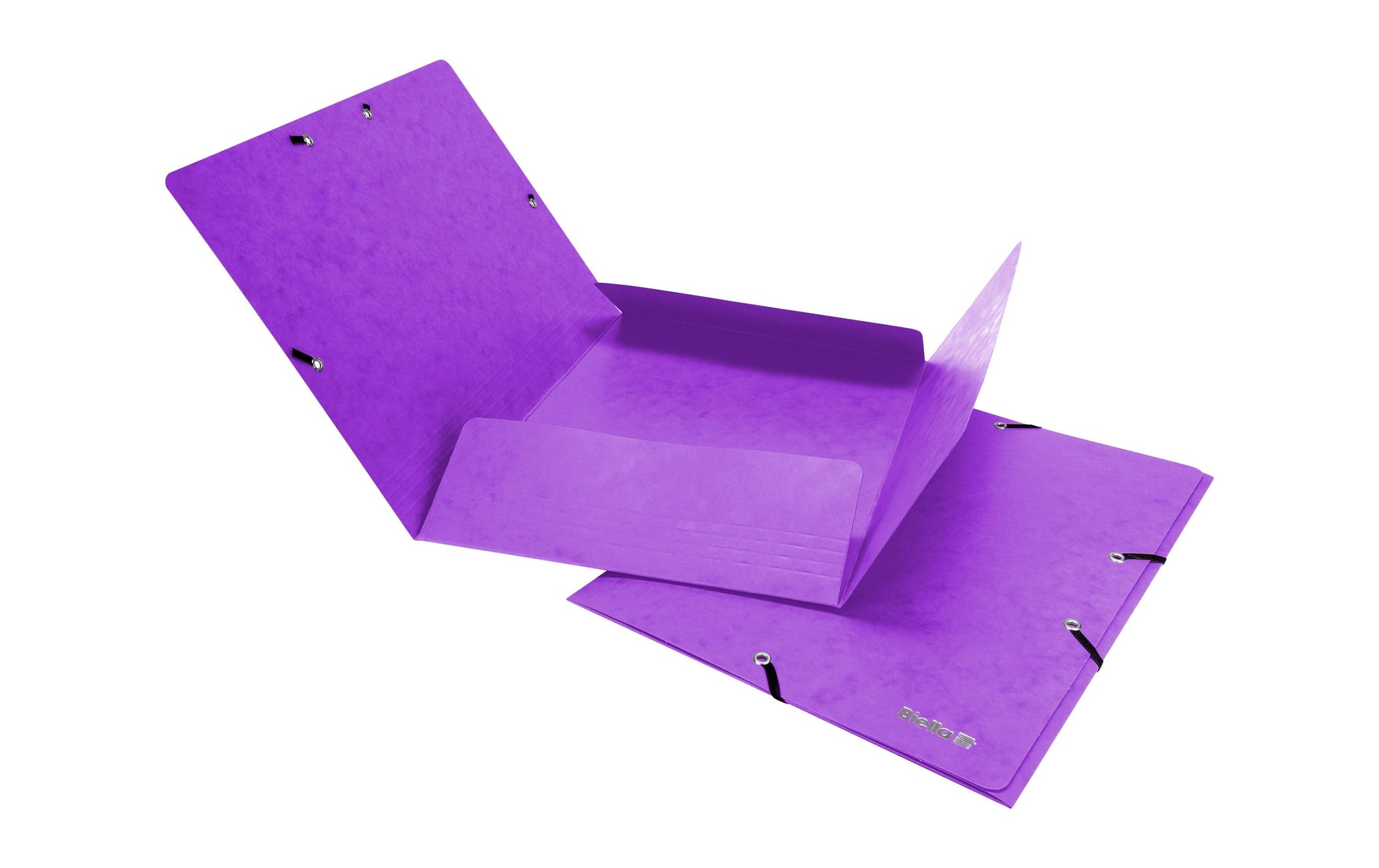 Biella Sammelmappe für A4, Karton, violett, mit Gummizug