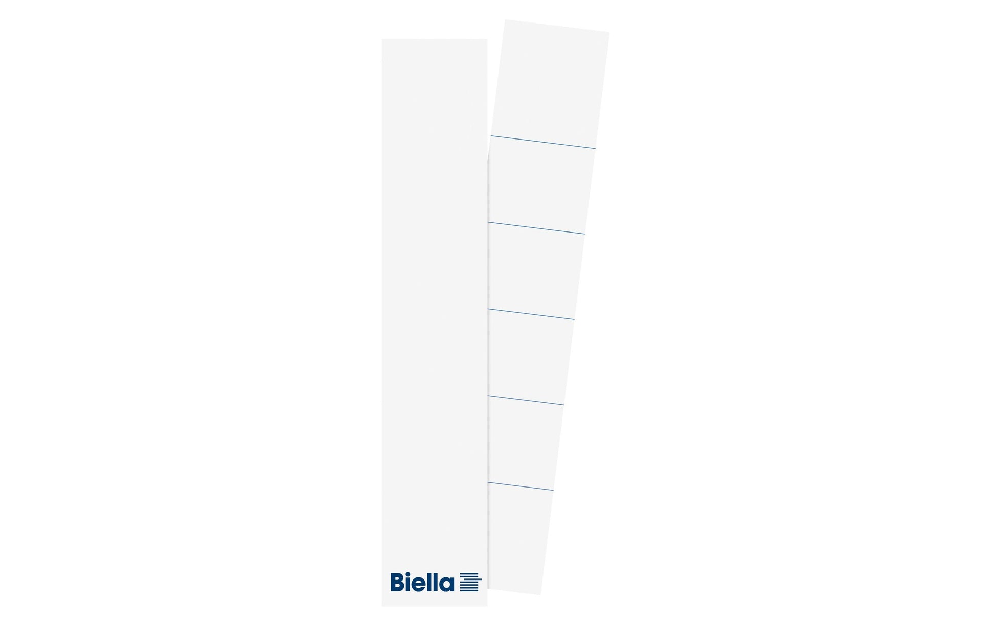 Biella Schuletiketten – für Rückenbreite 4 cm – 27×145 mm, 25 Stk, Karton, nicht klebend