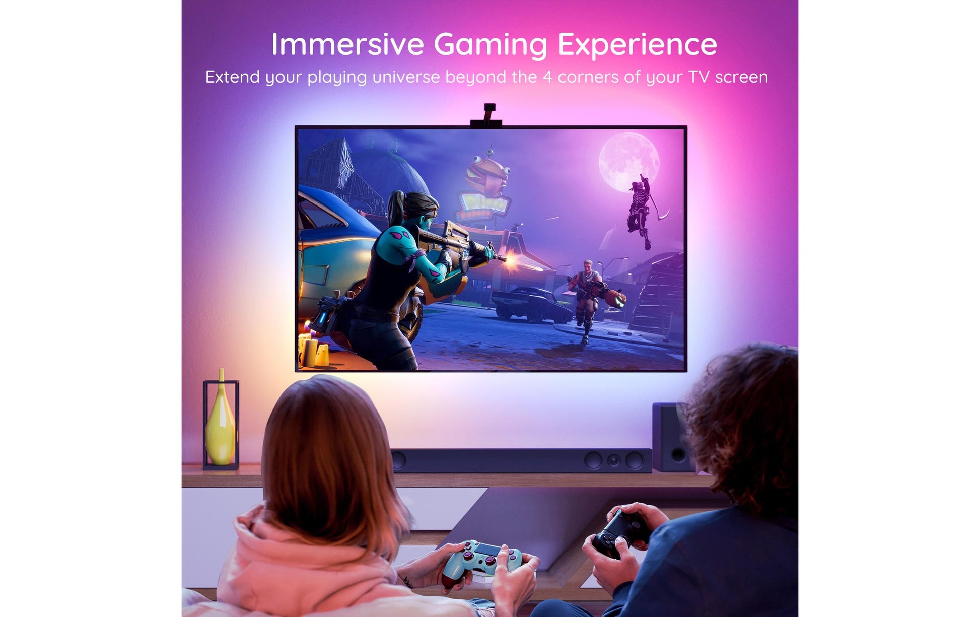 Govee DreamView T1 TV-Backlight-Set – RGBIC, Wi‑Fi + Bluetooth – für 75–85" TVs – Schwarz