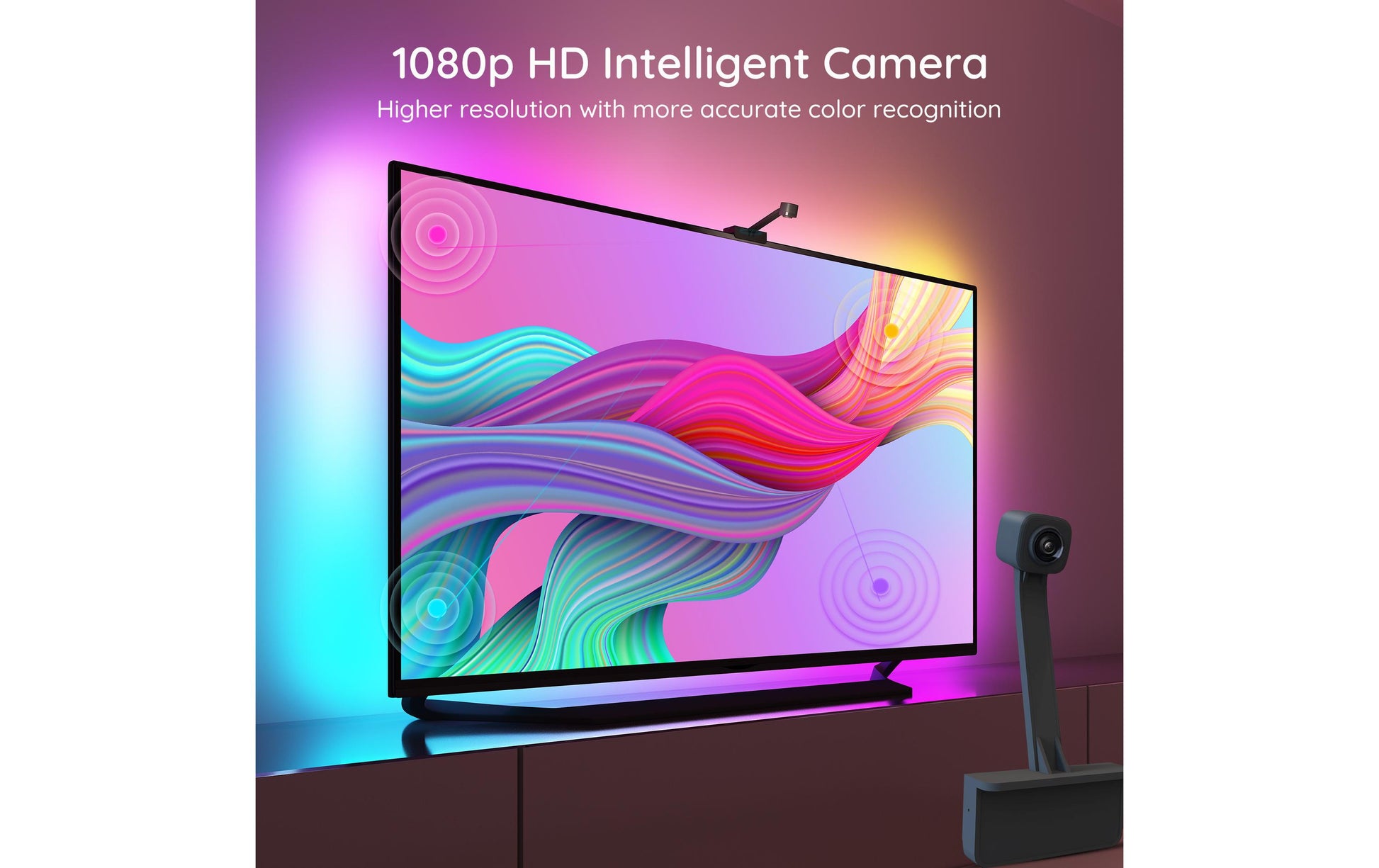 Govee DreamView T1 TV-Backlight-Set – RGBIC, Wi‑Fi + Bluetooth – für 75–85" TVs – Schwarz