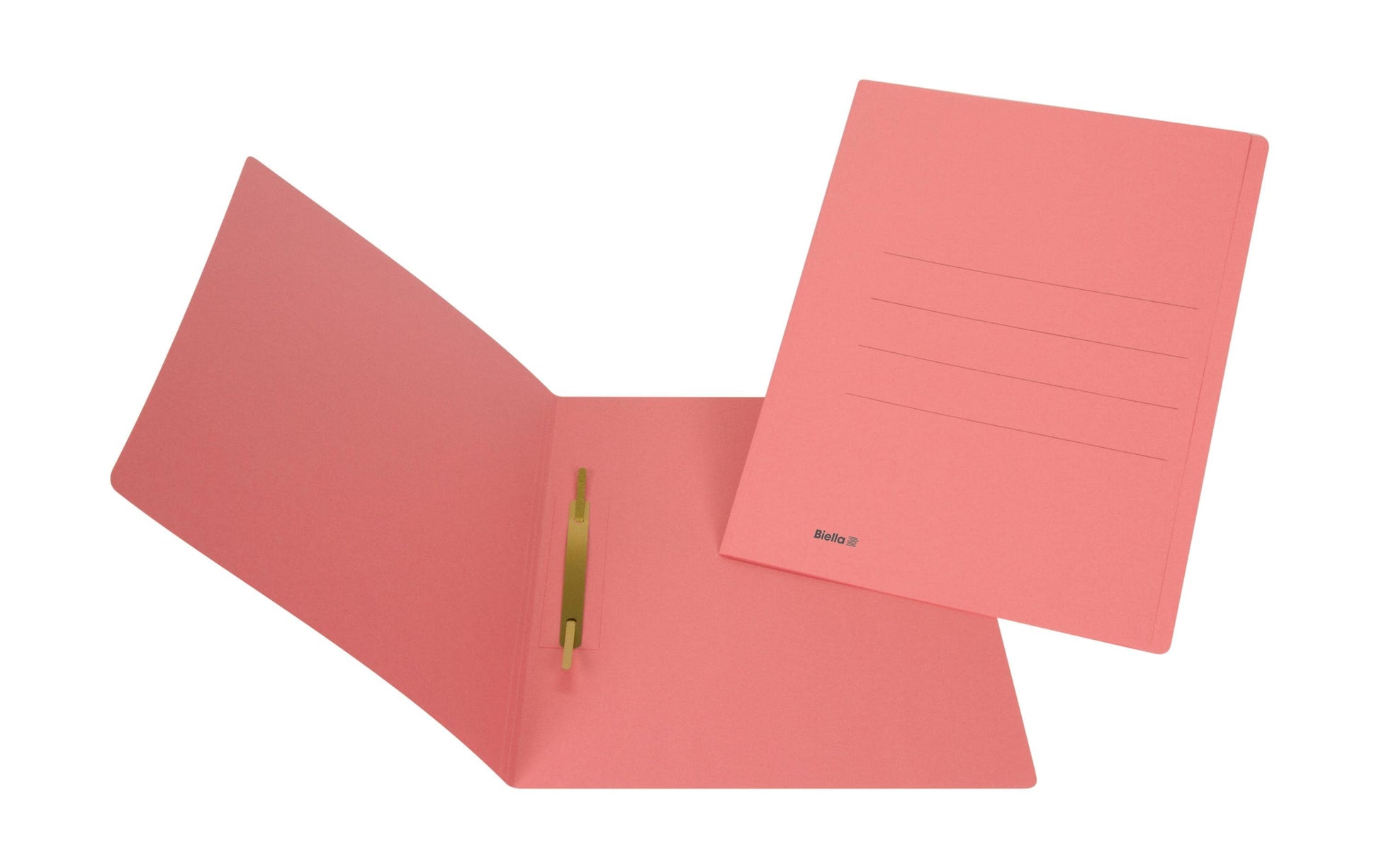 Biella Schnellhefter – A4, Karton, Rot, Heftzunge, Abgerundete Ecken, 240 g/m², 50 Stk.