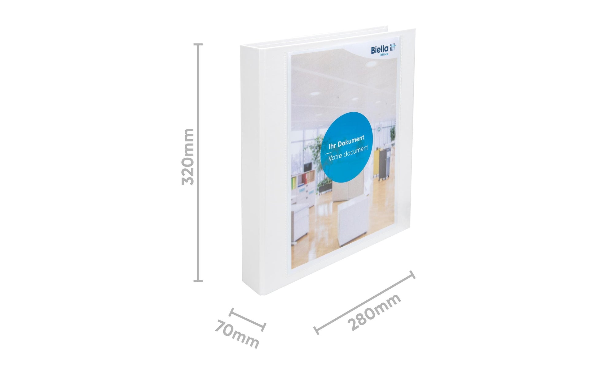 Biella Sichtbuch Creative XL – A4, mit Fronttasche, weiss, Karton