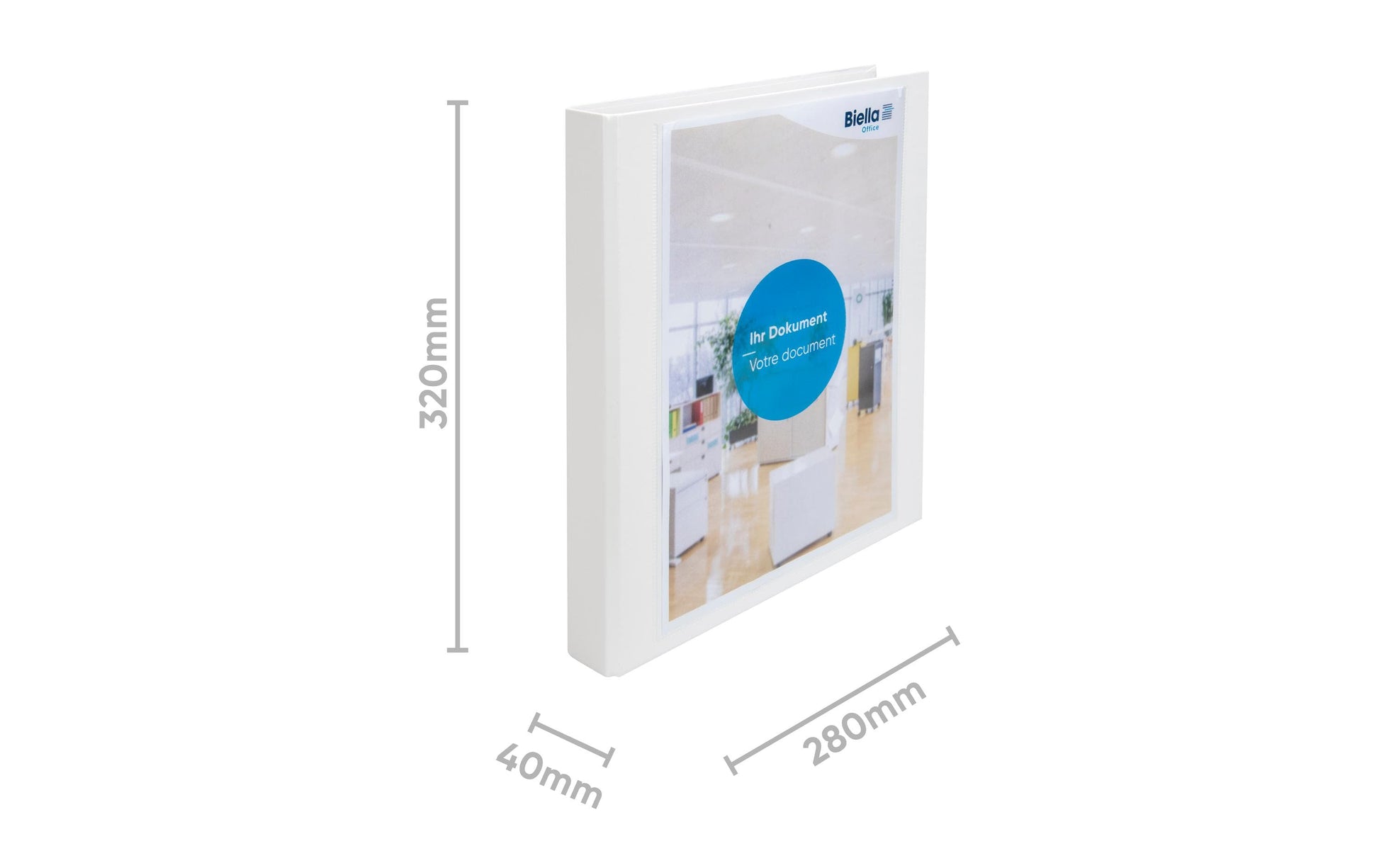 Biella Sichtbuch Creative XL – A4, mit Fronttasche, Weiss, Karton