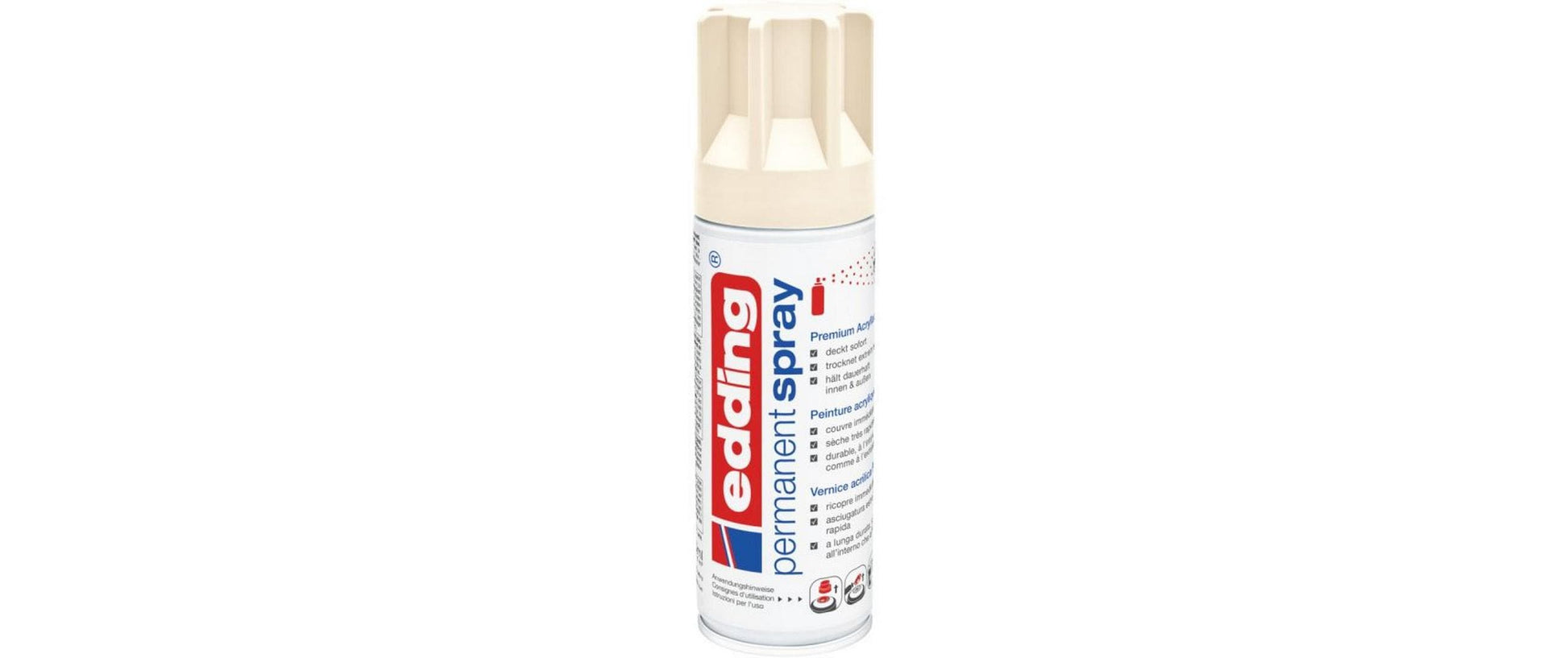 Edding Acryllack – Farbspray – Elfenbein, Seidenmatt, 200 ml
