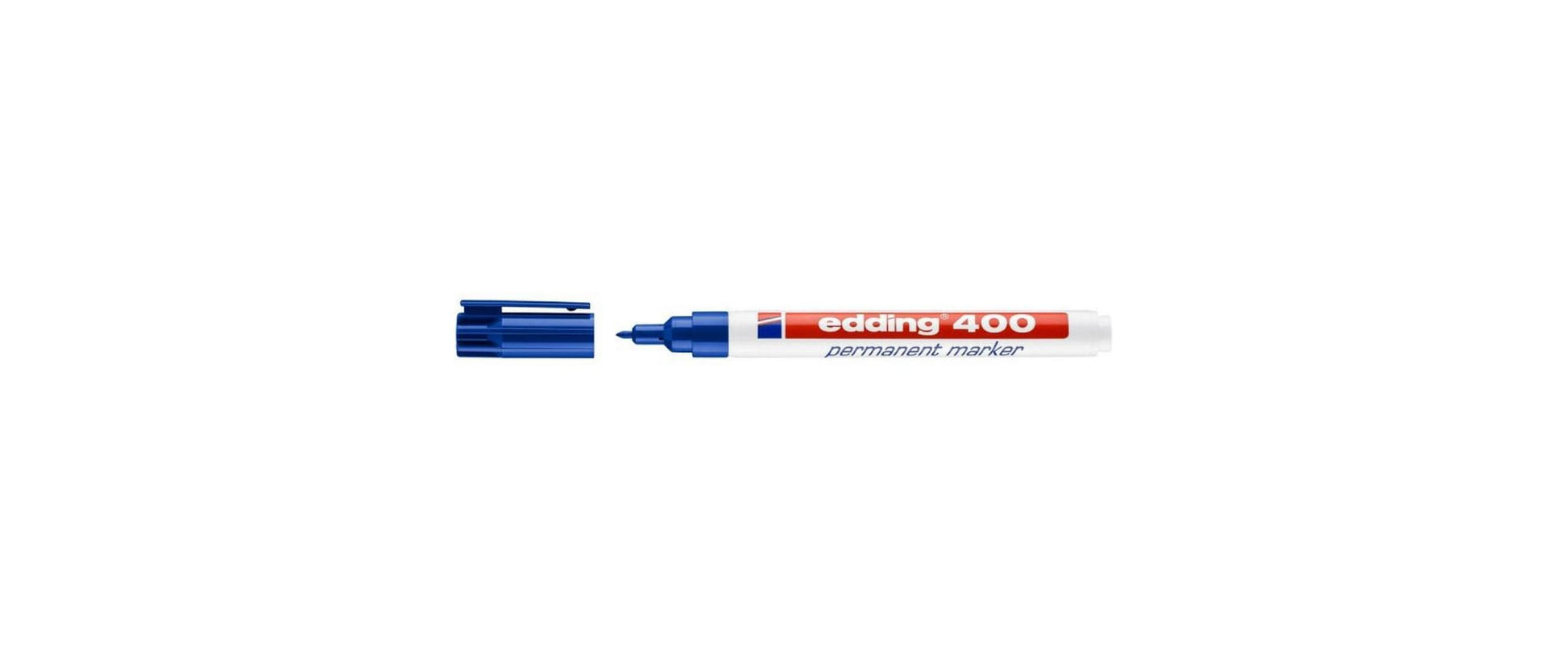 Edding 400 Permanentmarker – Feine Spitze 1 mm – Blau – 3er-Set