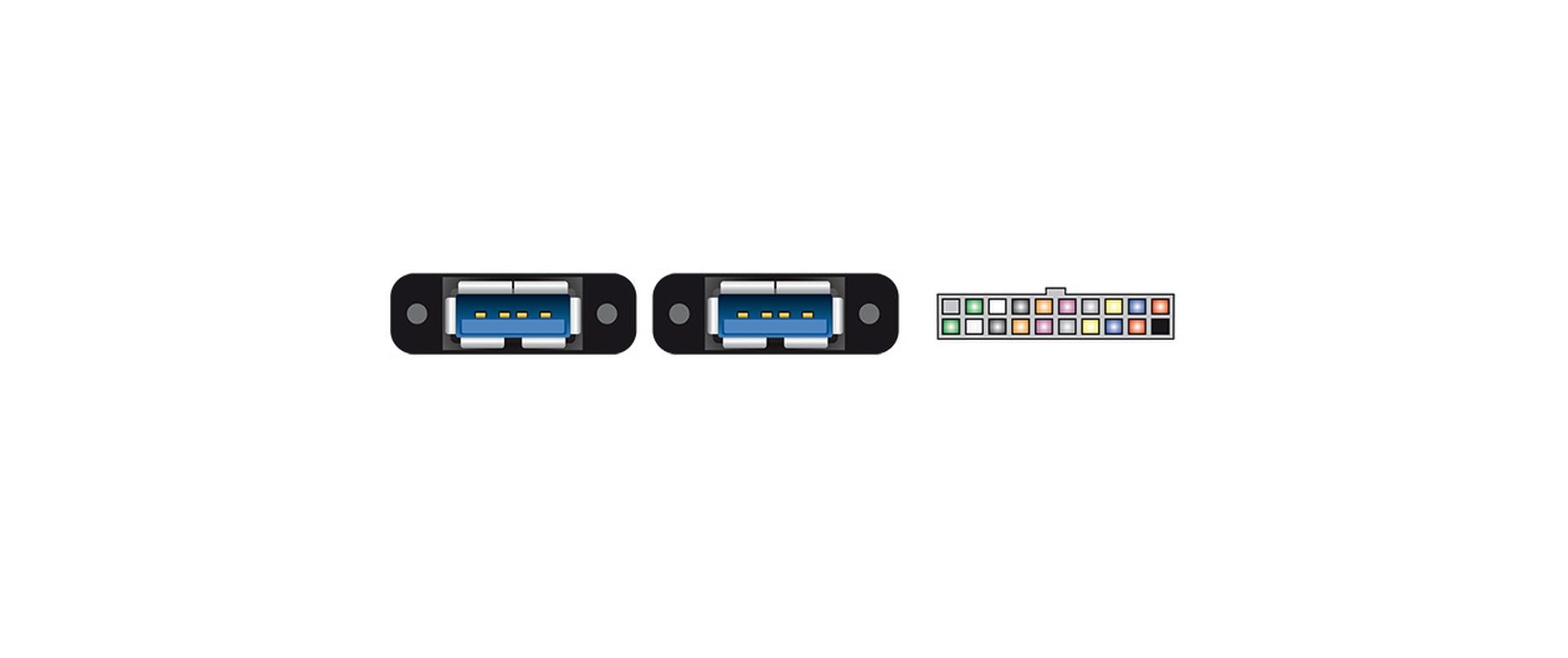 DeLOCK USB-Adapter Pinheader auf USB-A (Buchse) – USB 3.2 Gen 1 (5 Gbit/s) – Verschraubbar – Schwarz