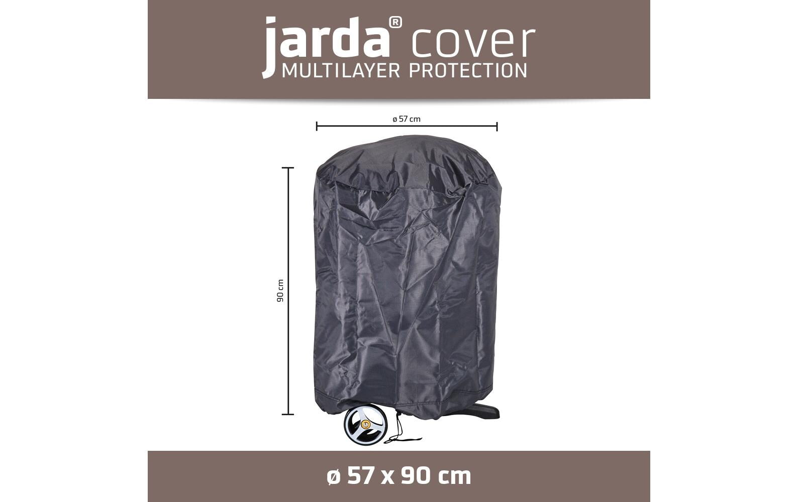 Jarda Schutzhülle für Kugelgrill 5860 – Ø 57 cm × H 90 cm, für Kugelgrills, Ripstop-Polyester, Anthrazit