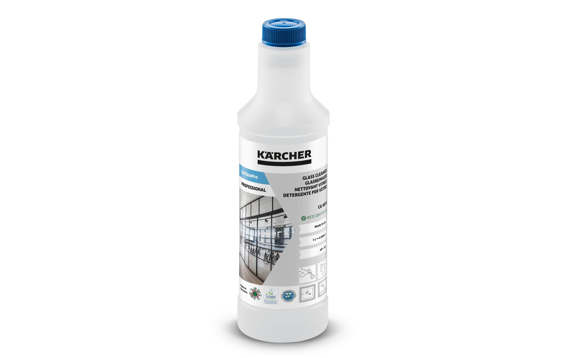 Kärcher CA 40 R Glas-/Oberflächenreiniger für Kunststoff – Flüssigkeit, Flasche – 12×500 ml
