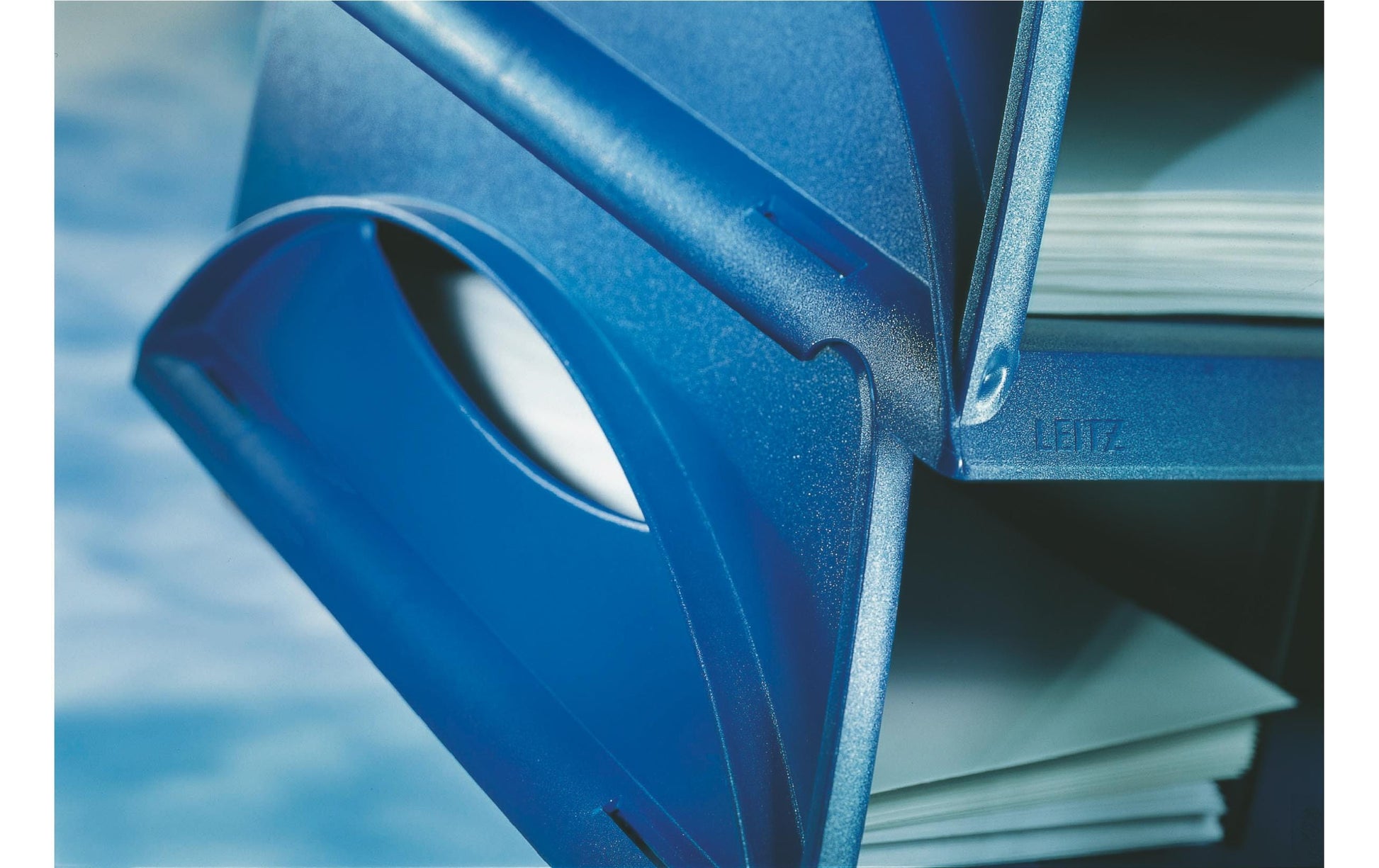 Leitz Sorty – Briefkorb für A4/C4, quer, Kunststoff, blau, 405 × 125 × 300 mm